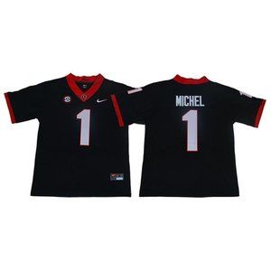 Georgia Bulldogs Sony Michel Black Jersey